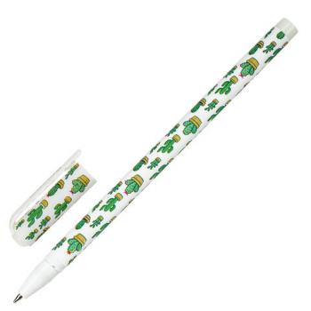 Ручка шариковая BRAUBERG SOFT TOUCH STICK "CACTUS", СИНЯЯ, мягкое покрытие, узел 0,7 мм, 143707 - Премиум Сервис