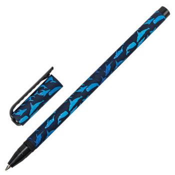 Ручка шариковая BRAUBERG SOFT TOUCH STICK "WHALE", СИНЯЯ, мягкое покрытие, узел 0,7 мм, 143709 - Премиум Сервис