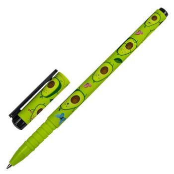 Ручка шариковая BRAUBERG SOFT TOUCH GRIP "AVOCADO", СИНЯЯ, мягкое покрытие, узел 0,7 мм, 143716 - Премиум Сервис