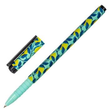 Ручка шариковая BRAUBERG SOFT TOUCH GRIP "CITRUS", СИНЯЯ, мягкое покрытие, узел 0,7 мм, 143717 - Премиум Сервис