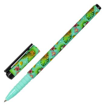 Ручка шариковая BRAUBERG SOFT TOUCH GRIP "PINEAPPLE", СИНЯЯ, мягкое покрытие, узел 0,7 мм, 143718 - Премиум Сервис