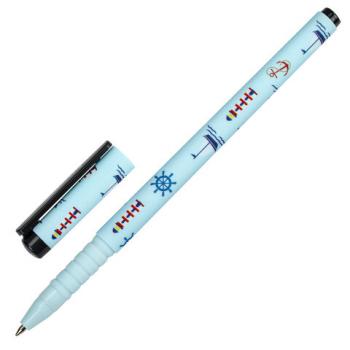 Ручка шариковая BRAUBERG SOFT TOUCH GRIP "NAVY", СИНЯЯ, мягкое покрытие, узел 0,7 мм, 143725 - Премиум Сервис