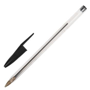Ручка шариковая STAFF Basic Budget BP-02, письмо 500 м, ЧЕРНАЯ, длина корпуса 13,5 см, линия письма 0,5 мм, 143759 - Премиум Сервис