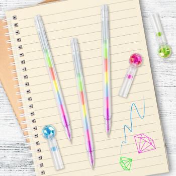 Ручка с топпером гелевая ЮНЛАНДИЯ "Хрустальный шар", ассорти, РАДУЖНЫЕ чернила, игольчатый пишущий узел 0,7 мм, 143785 - Премиум Сервис