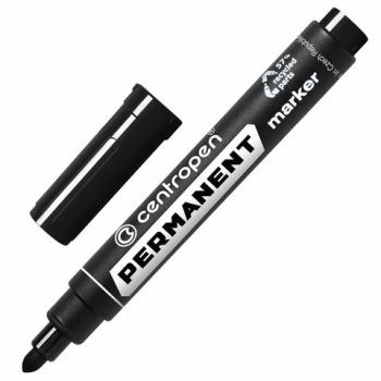Маркер перманентный CENTROPEN 8566, ЧЕРНЫЙ, круглый наконечник, 2,5 мм, 5 8566 0112 - Премиум Сервис