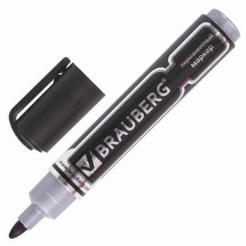 Маркер перманентный (нестираемый) BRAUBERG "Neo", ЧЕРНЫЙ, утолщенный круглый наконечник, 5 мм, 150480 - Премиум Сервис