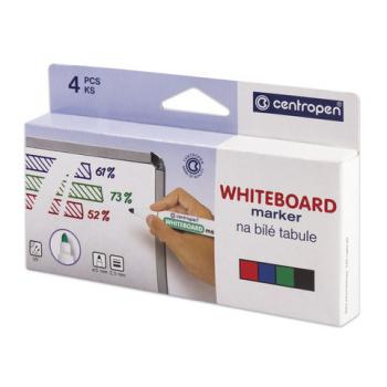 Маркеры стираемые для белой доски НАБОР 4 ЦВЕТА CENTROPEN "Dry-Wipe", 2,5 мм, 8559/4, 5 8559 0401 - Премиум Сервис