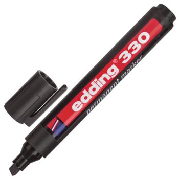 Маркер перманентный (нестираемый) EDDING 330, ЧЕРНЫЙ, скошенный наконечник, 1-5 мм, E-330/1 - Премиум Сервис