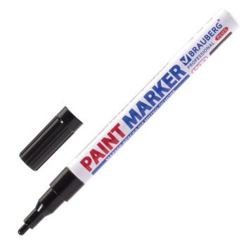 Маркер-краска лаковый (paint marker) 2 мм, ЧЕРНЫЙ, НИТРО-ОСНОВА, алюминиевый корпус, BRAUBERG PROFESSIONAL PLUS, 151439 - Премиум Сервис