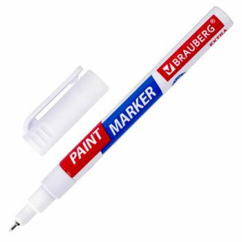 Маркер-краска лаковый EXTRA (paint marker) 1 мм, БЕЛЫЙ, УСИЛЕННАЯ НИТРО-ОСНОВА, BRAUBERG, 151959 - Премиум Сервис
