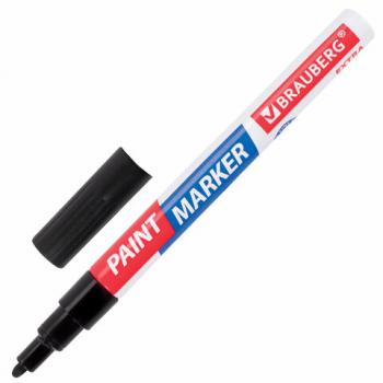 Маркер-краска лаковый EXTRA (paint marker) 2 мм, ЧЕРНЫЙ, УСИЛЕННАЯ НИТРО-ОСНОВА, BRAUBERG, 151968 - Премиум Сервис