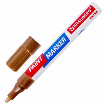 Маркер-краска лаковый EXTRA (paint marker) 4 мм, МЕДНЫЙ, УСИЛЕННАЯ НИТРО-ОСНОВА, BRAUBERG, 151988 - Премиум Сервис