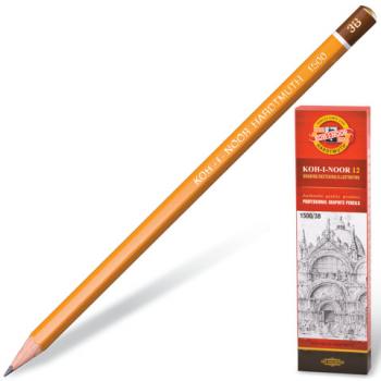 Карандаш чернографитный KOH-I-NOOR 1500, 1шт., 3B, корпус желтый, заточенный, 150003B01170RU - Премиум Сервис