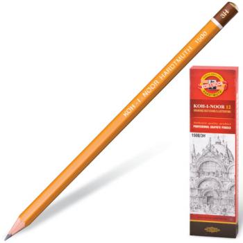 Карандаш чернографитный KOH-I-NOOR 1500, 1 шт., 3H, корпус желтый, заточенный, 150003H01170RU - Премиум Сервис