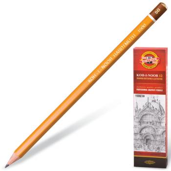 Карандаш чернографитный KOH-I-NOOR 1500, 1 шт., 5B, корпус желтый, заточенный, 150005B01170RU - Премиум Сервис
