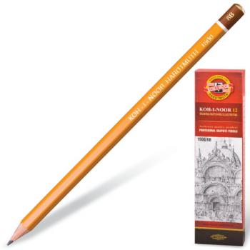 Карандаш чернографитный KOH-I-NOOR 1500, 1 шт., 6B, корпус желтый, заточенный, 150006B01170RU - Премиум Сервис