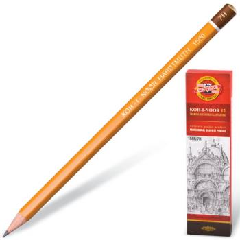 Карандаш чернографитный KOH-I-NOOR 1500, 1 шт., 7H, корпус желтый, заточенный, 150007H01170 - Премиум Сервис