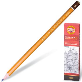 Карандаш чернографитный KOH-I-NOOR 1500, 1 шт., HB, корпус желтый, заточенный, 15000HB01170RU - Премиум Сервис