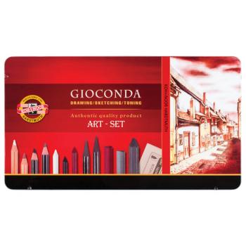 Набор художественный KOH-I-NOOR "Gioconda", 39 предметов, металлическая коробка, 8891000001PL - Премиум Сервис