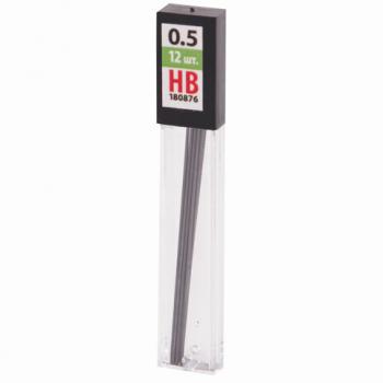 Грифели запасные 0,5 мм, HB, STAFF "EVERYDAY" MPL-876, КОМПЛЕКТ 12 шт., 180876 - Премиум Сервис