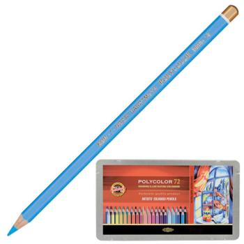 Карандаши цветные художественные KOH-I-NOOR "Polycolor", 72 цвета, 3,8 мм, металлическая коробка, 3827072001PL - Премиум Сервис