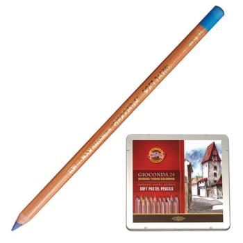 Карандаши цветные пастельные KOH-I-NOOR "Gioconda", 24 цвета, мягкие, металлическая коробка, 8828024001PL - Премиум Сервис