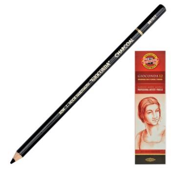 Карандаш угольный KOH-I-NOOR, 1 шт., "Gioconda", корпус черный, средняя твердость, 3,8 мм, 8810002001KS - Премиум Сервис