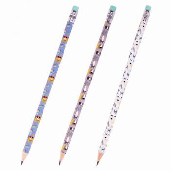 Карандаш чернографитный ЮНЛАНДИЯ "ЩЕНОК", 1 шт., HB, с ластиком, корпус ассорти, 181774 - Премиум Сервис