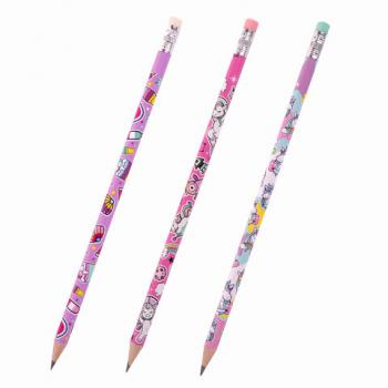 Карандаш чернографитный ЮНЛАНДИЯ "ЕДИНОРОГИ", 1 шт., HB, с ластиком, корпус ассорти, 181780 - Премиум Сервис