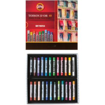 Пастель сухая 48 ЦВЕТОВ KOH-I-NOOR "Toison D'or", мягкая, 8516/48, 8516048005KS - Премиум Сервис