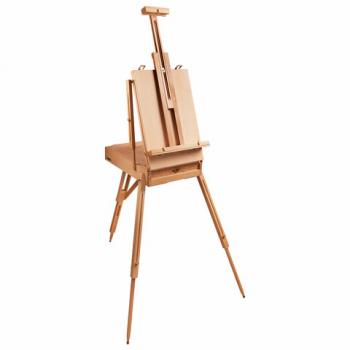 Этюдник BRAUBERG ART CLASSIC, бук, 50х34х11см, высота холста 87см, ножки дерев 90см, ремень, 190654 - Премиум Сервис