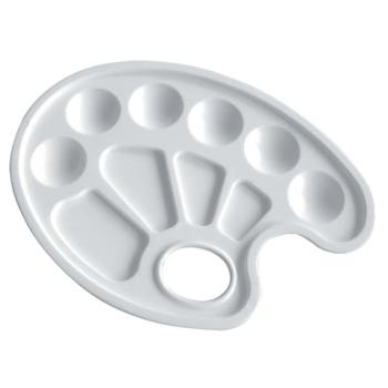 Палитра для рисования ЛУЧ пластиковая, овальная, 22х16 см, толщина 10 мм, 9С469-08 - Премиум Сервис