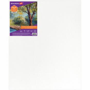 Холст на подрамнике BRAUBERG ART DEBUT, 40х50см, грунтованный, 100% хлопок, мелкое зерно, 191024 - Премиум Сервис