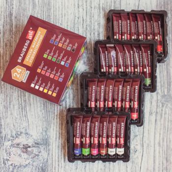 Краски масляные художественные BRAUBERG ART PREMIERE, 24 цв. по 22 мл, в тубах, 191460 - Премиум Сервис