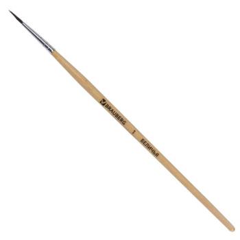 Кисть BRAUBERG, белка, круглая, № 1, 200178 - Премиум Сервис