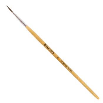 Кисть BRAUBERG, пони, круглая, № 2, 200188 - Премиум Сервис