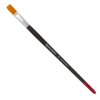 Кисть BRAUBERG, синтетика, плоская, № 9, 200215 - Премиум Сервис