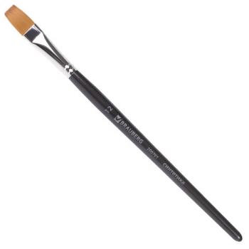 Кисть художественная проф. BRAUBERG ART CLASSIC, синтетика мягкая под колонок, плоск, № 12, кор руч, 200701 - Премиум Сервис