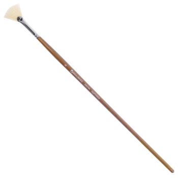 Кисть художественная профессиональная BRAUBERG ART CLASSIC, щетина, веерная, № 6, длинная ручка, 200744 - Премиум Сервис