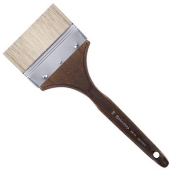 Кисть художественная профессиональная BRAUBERG ART CLASSIC, щетина, флейц, № 100, короткая ручка, 200748 - Премиум Сервис