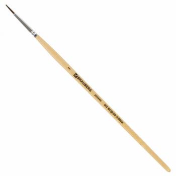 Кисть BRAUBERG, пони, круглая, №1, 200840 - Премиум Сервис