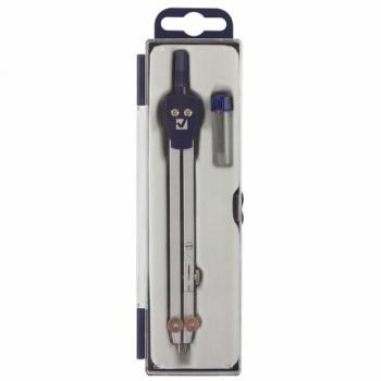 Готовальня BRAUBERG "Student Oxford", 2 предмета: циркуль 140 мм со сгибаемой ножкой, грифель, пенал, 210323 - Премиум Сервис