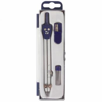 Готовальня BRAUBERG "Student Oxford", 3 предмета: циркуль 140 мм, грифель, точилка, пенал с подвесом, 210332 - Премиум Сервис