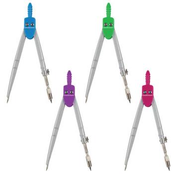 Циркуль ERICH KRAUSE "School", 120 мм, туба, ассорти, дисплей, 31526 - Премиум Сервис