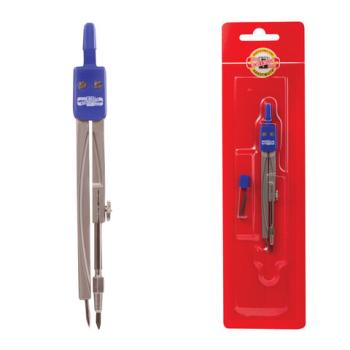 Циркуль KOH-I-NOOR, 122 мм, металлический, запасной грифель, в блистере, 04901B0100BLRU - Премиум Сервис