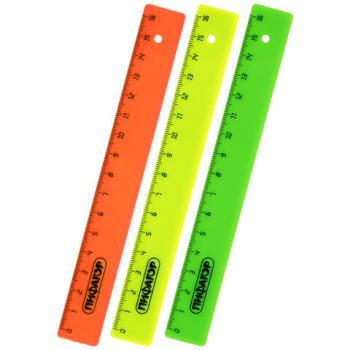 Линейка пластиковая 16 см, ПИФАГОР, непрозрачная, неоновая, ассорти, 210603 - Премиум Сервис
