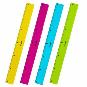 Линейка пластиковая 30 см ЮНЛАНДИЯ "Color", тонированная, ассорти, 210754 - Премиум Сервис