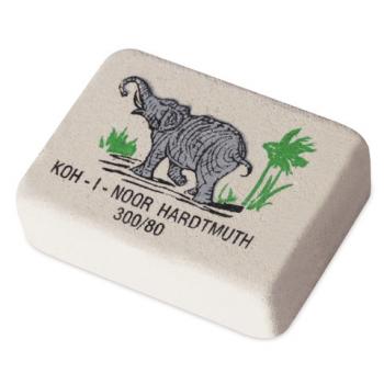 Ластик KOH-I-NOOR "Слон" 300/80, 26х18,5х8 мм, белый/цветной, прямоугольный, натуральный каучук, 0300080018KDRU - Премиум Сервис