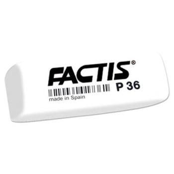 Ластик FACTIS P 36 (Испания), 56х20х9 мм, белый, прямоугольный, скошенные края, CPFP36B - Премиум Сервис
