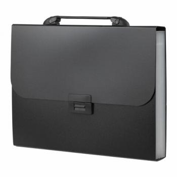 Папка-портфель пластиковая BRAUBERG "Energy" А4 (330х256х32 мм), 7 отделений, черная, 221204 - Премиум Сервис